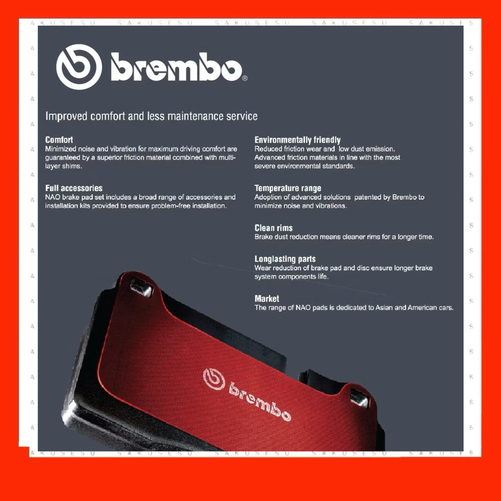 P16003 Brembo Front Prime Disc Brake Pad For Perodua Kancil 660 850, Daihatsu Mira L500