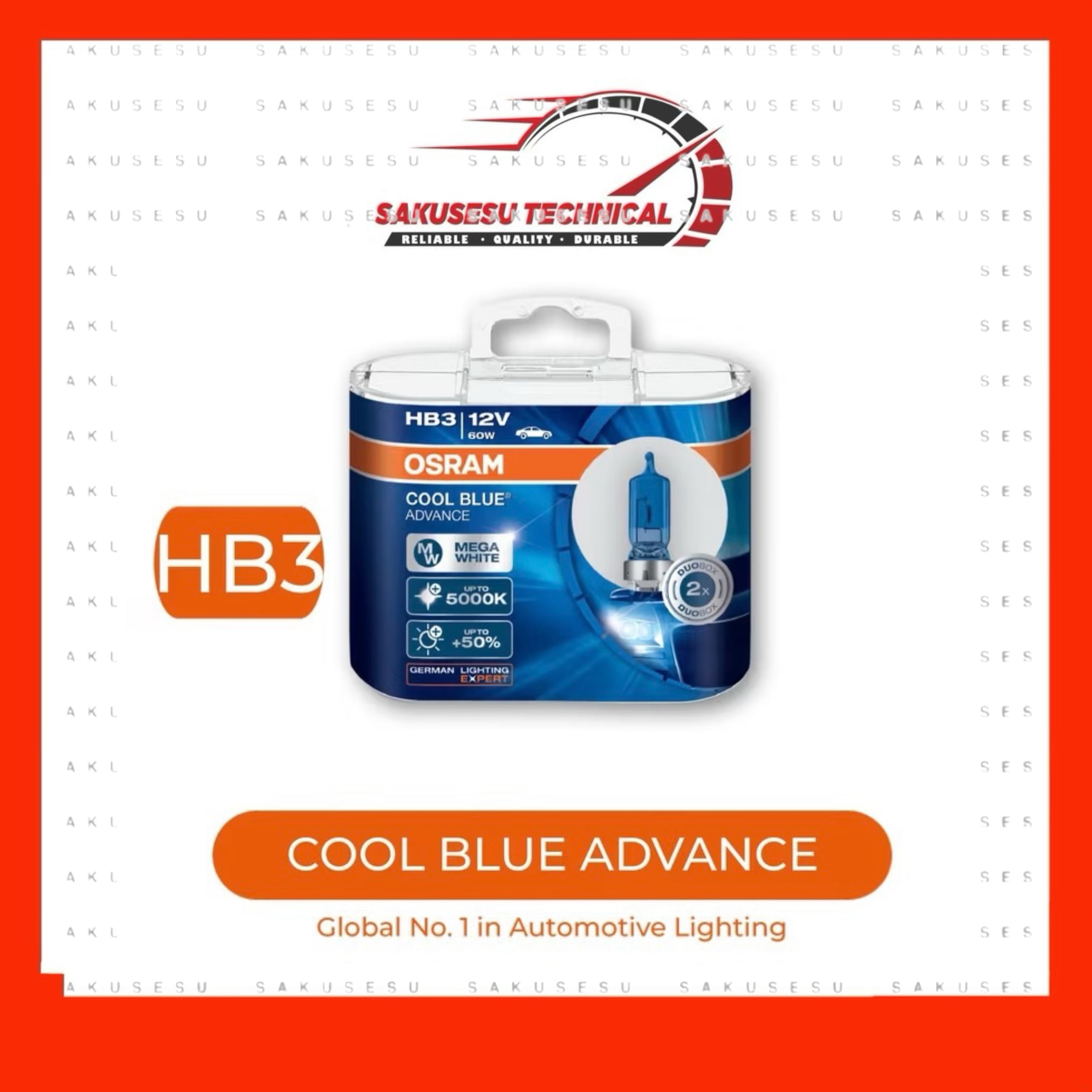 Osram Cool Blue Advance Headlight Bulb - 5000K - Mega White