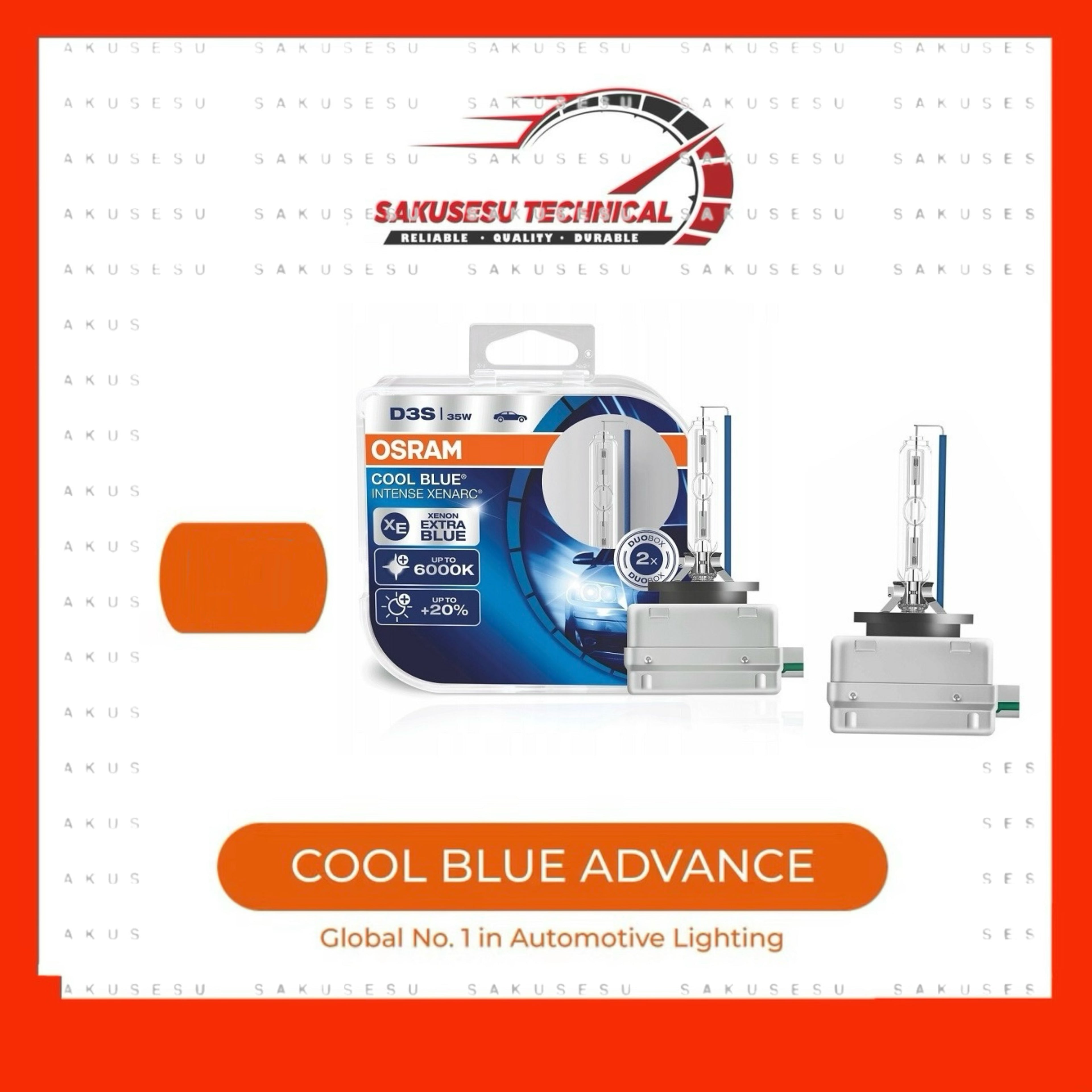 Osram Cool Blue Advance Headlight Bulb - 5000K - Mega White