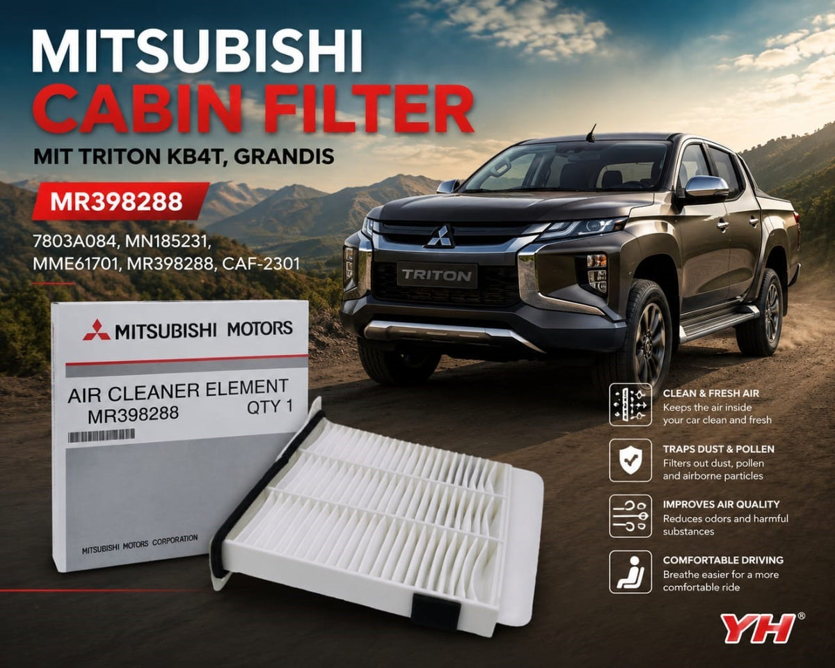 MR398288 Mitsubishi Air-Cond Cabin Filter For Airtrek, Outlander, Triton, Lancer, Grandis, Pajero Sport, Challenger