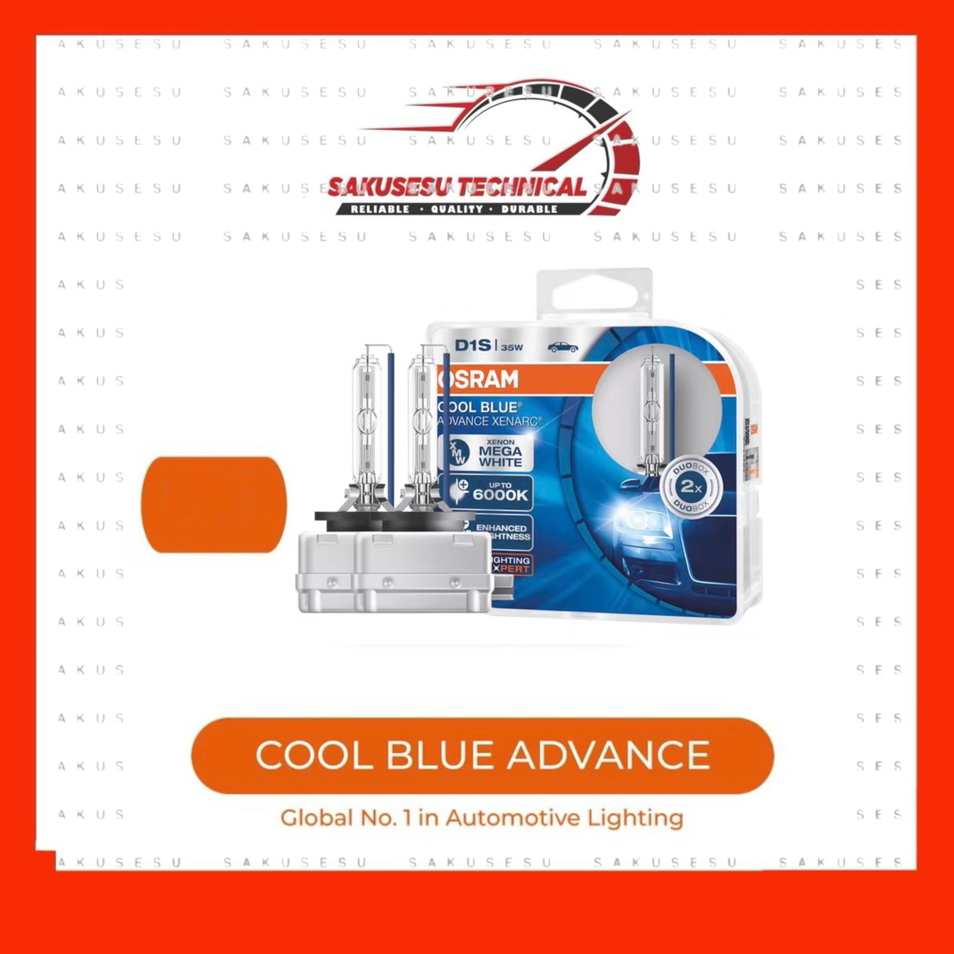 Osram Cool Blue Advance Headlight Bulb - 5000K - Mega White