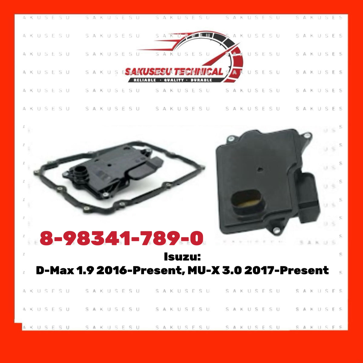 8-98341-789-0 Isuzu Auto Transmission Filter For D-Max 1.9 2016-Present, MU-X 3.0 2017-Present
