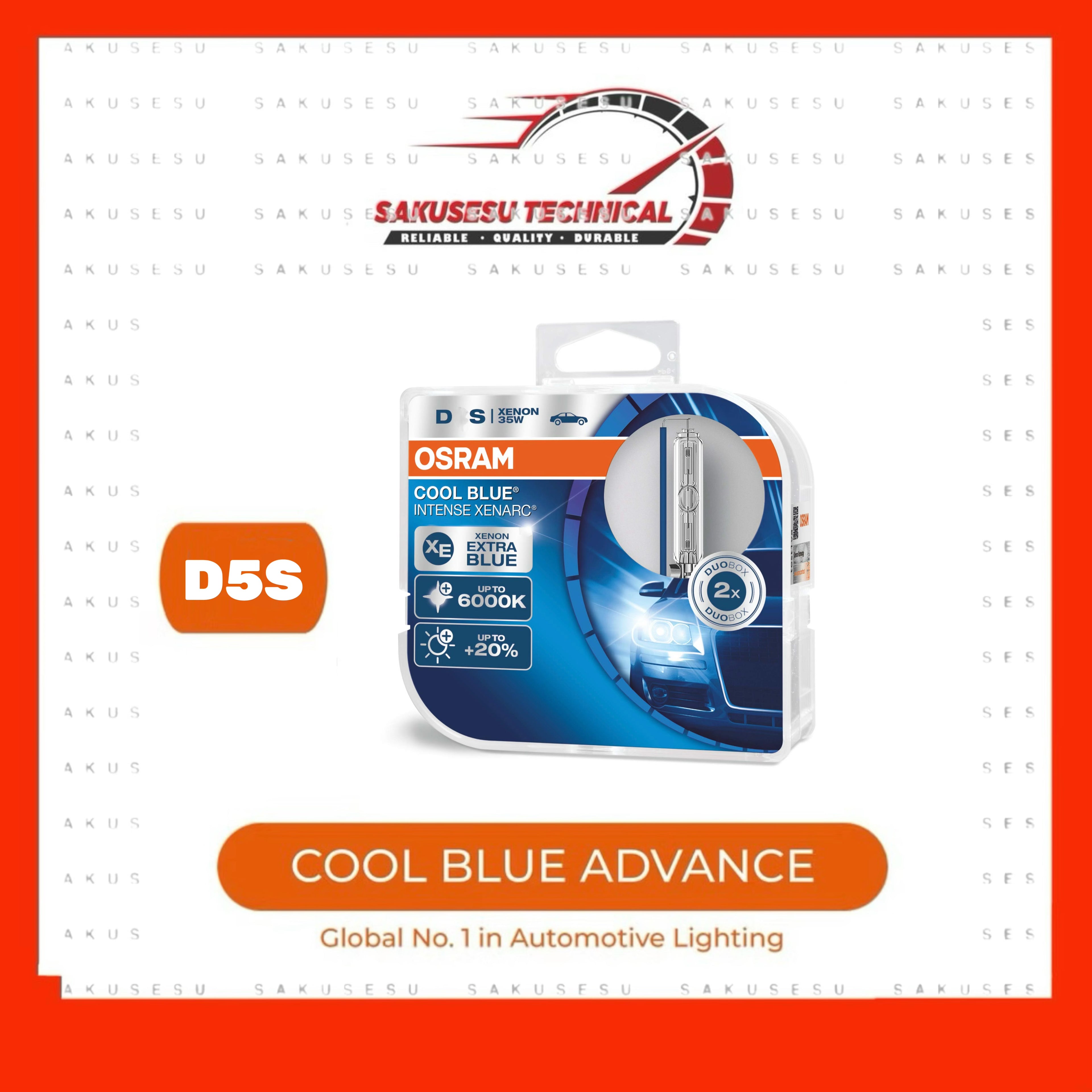 Osram Cool Blue Advance Headlight Bulb - 5000K - Mega White