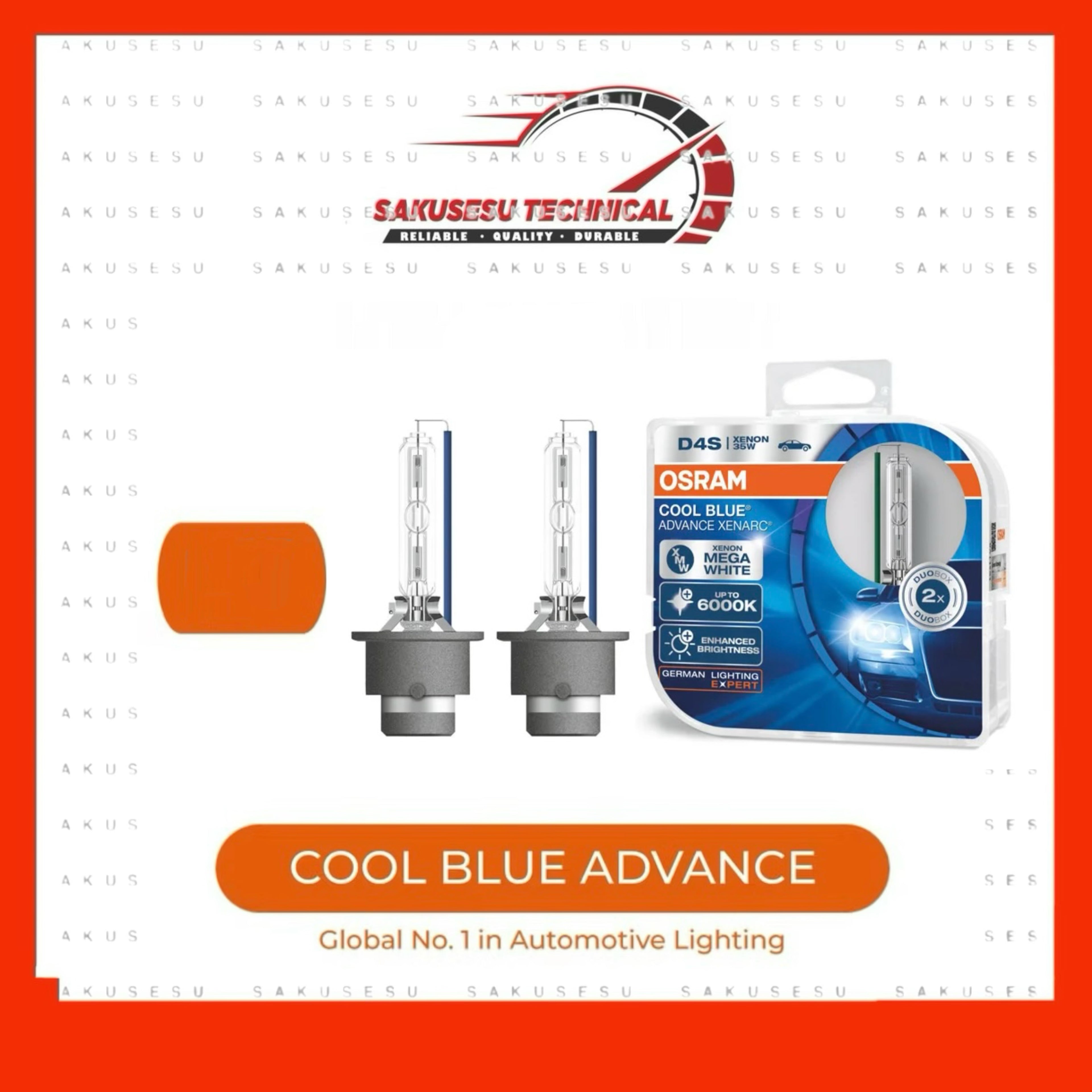 Osram Cool Blue Advance Headlight Bulb - 5000K - Mega White