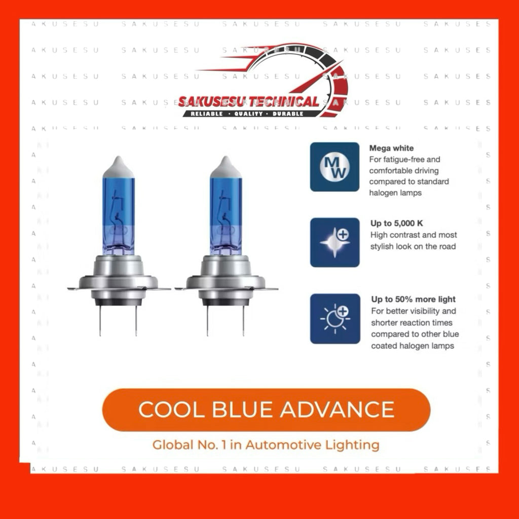 Osram Cool Blue Advance Headlight Bulb - 5000K - Mega White