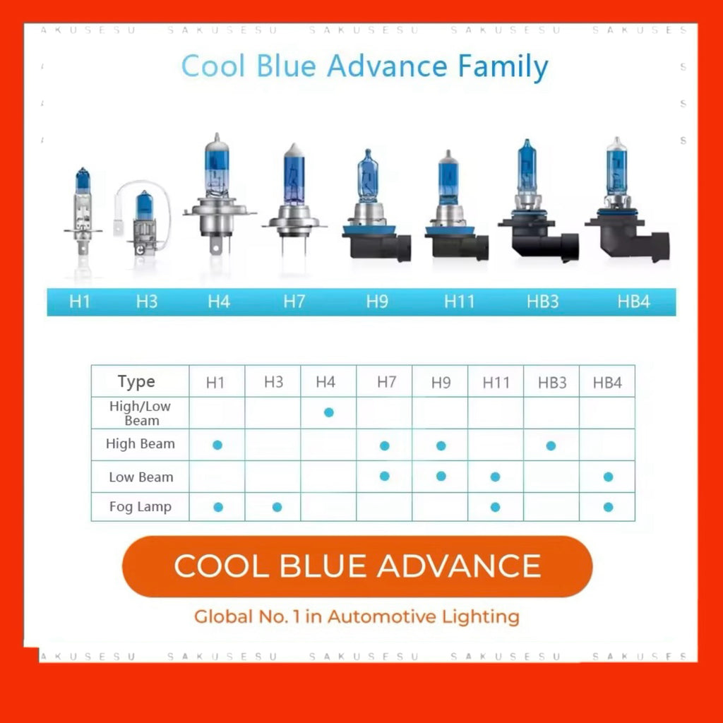 Osram Cool Blue Advance Headlight Bulb - 5000K - Mega White