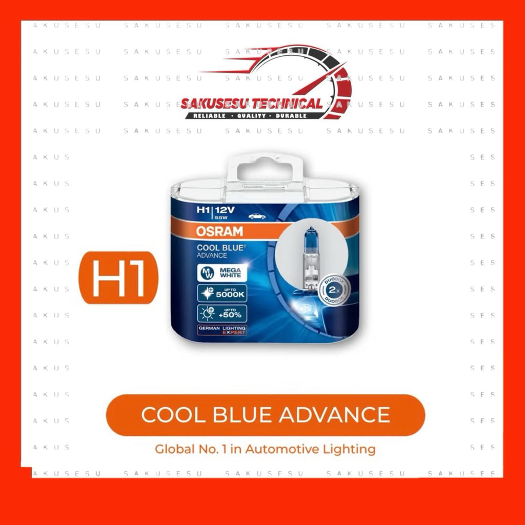 Osram Cool Blue Advance Headlight Bulb - 5000K - Mega White